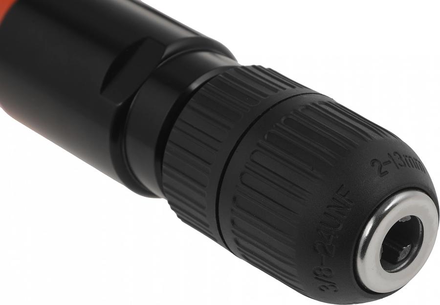 Дрель прямая Av Steel AV-701107 114л/мин патр.:быстрозажимной оранжевый/черный фото 7