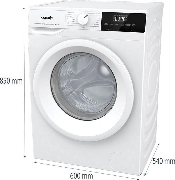 Стиральная машина Gorenje W3D2A854ADS/R класс: B загр.фронтальная макс.:8кг белый фото 10