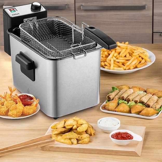 Фритюрница Kitfort КТ-4053 2000Вт серебристый/черный фото 6