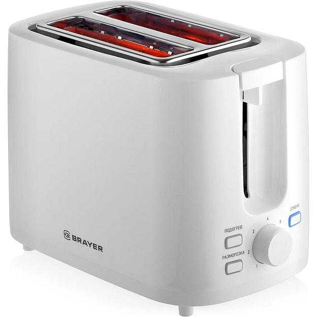 BRAYER 2107BR Тостер, 930 Вт, 7 реж, автодогр, размор, отмена, автоотключение фото 1
