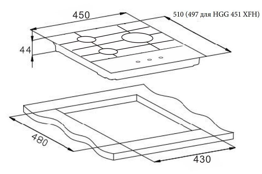 Газовая варочная поверхность Weissgauff HGG 451 WFh белый фото 4
