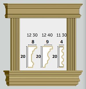 Оконное обрамление из пенополистирола (12 30, 12 40, 11 30) ОПТ фото 1