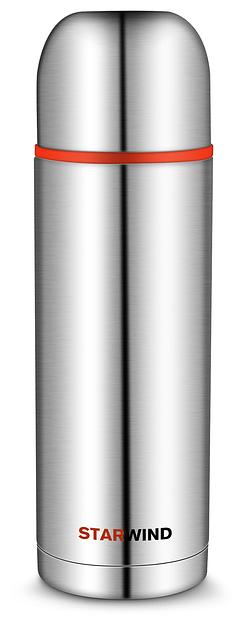 Термос Starwind 20-1000 1л. серебристый/красный картонная коробка фото 1