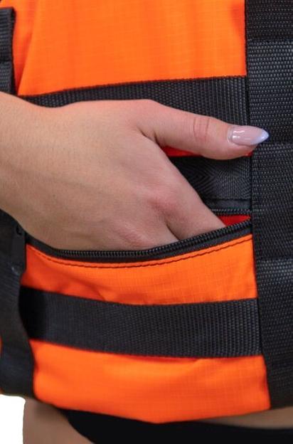 Жилет Таймень спасательный стандартный размер: M (44-46), цвет: оранжевый фото 6