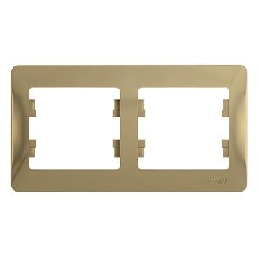 Systeme electric GSL000402 GLOSSA 2-постовая РАМКА, горизонтальная, ТИТАН фото 5