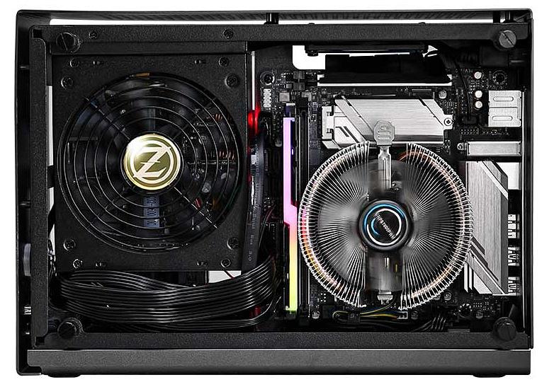 Корпус ZALMAN M2 MINI, MITX, ALUMINIUM, GRAY, WINDOWx2, RISER CARD, 2x3.5", 3x2.5", 1xUSB3.0, 1xUSB3.1 TYPE-C, TOP 1x80mm (M2 mini (Gray)) фото 4