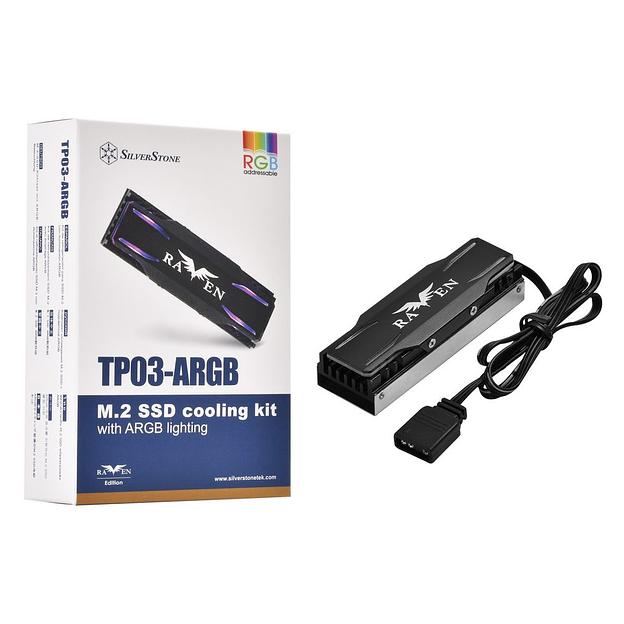 Аксессуары Silverstone G560TP03ARGB010 Комплект охлаждения M.2 SSD cooling kit with ARGB lighting фото 4