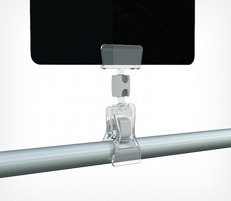 Ценникодержатель на прищепке универсальный малый FXS ножка 0 мм фото 1