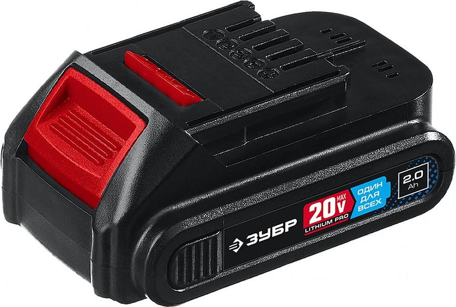Батарея аккумуляторная Зубр Профессионал 20В 2Ач Li-Ion (ST7-20-2) фото 1