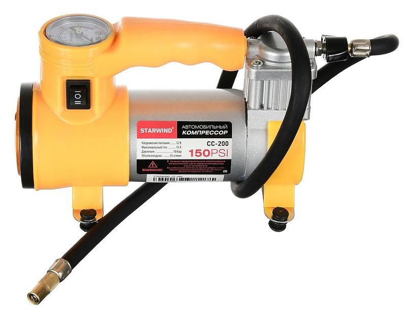Автомобильный компрессор Starwind CC-200 35л/мин шланг 0.75м фото 2