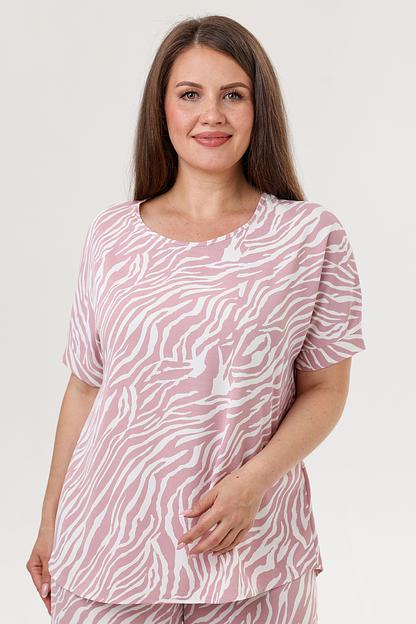 Туника женская  4129/17/Белый, пудровый  фото 3