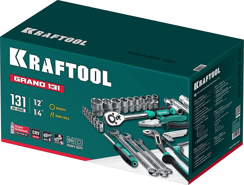 KRAFTOOL GRAND-131, 131 предм., (1/2″+1/4″), универсальный набор инструмента (27978-H131) фото 9