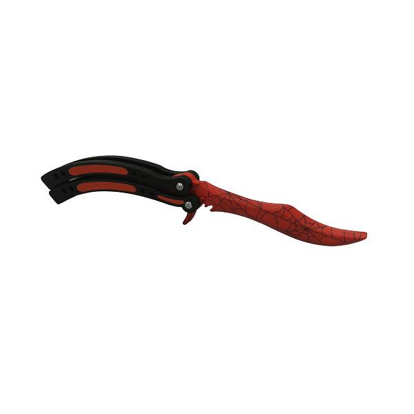 Игрушечный нож-бабочка CS GO «Кровавая Паутина» ОПТ фото 1