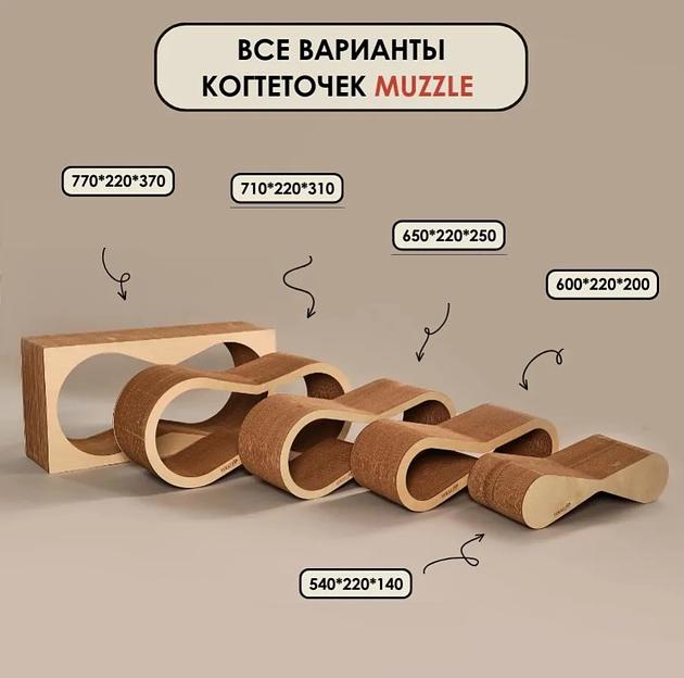 Когтеточка Muzzle из гофрокартона 60×22×20 см ОПТ фото 5
