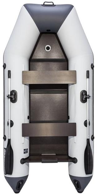 Лодка Аква 2900 слань книжка, киль, 2900*1420*400 мм., цвет: серый-графит фото 3