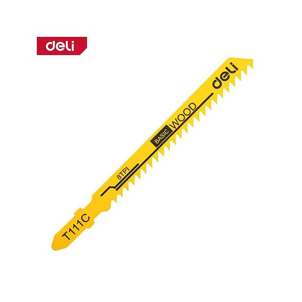 Пилки для электролобзика (15шт) по дереву Deli DH-QJT015-ED1 тип T111C, 8TPI, 74мм фото 2