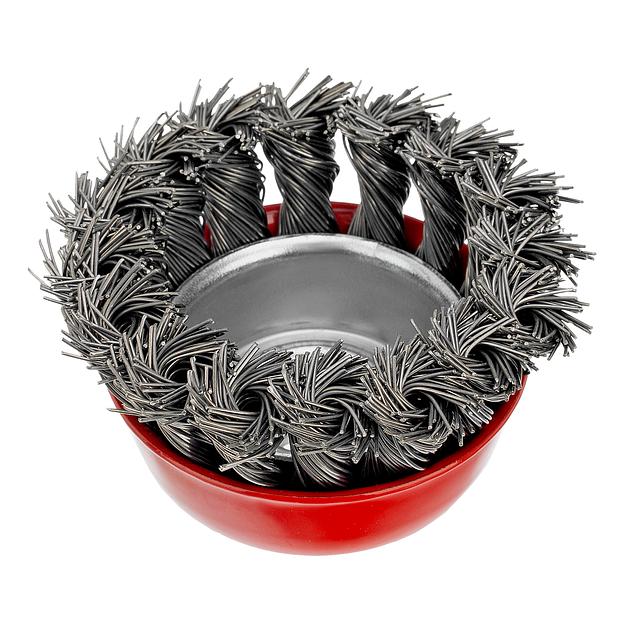 Щетка MATRIX для УШМ, 65 мм, М14, "чашка", крученая металлическая проволока// 74620 фото 2