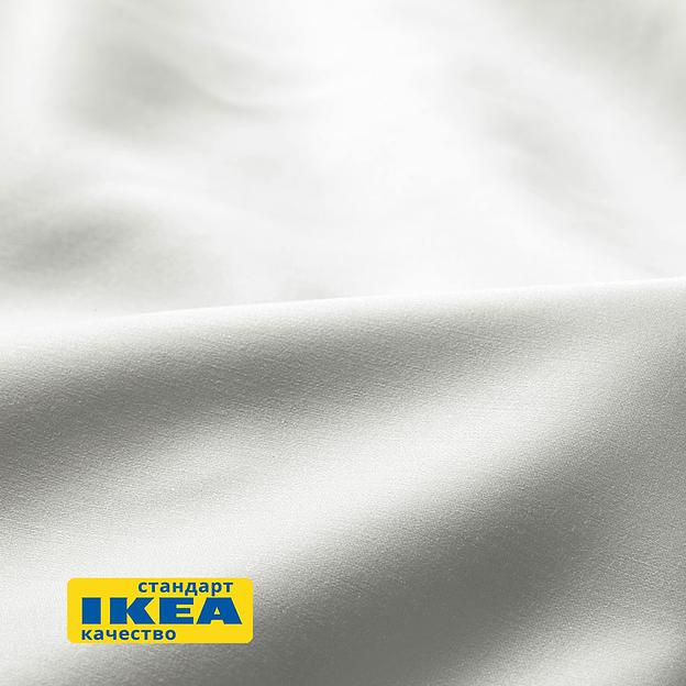 Простыня на резинке ПЛАТАН (ИКЕА ПЛАТТМАЛ) 160x200, белый, сатин, лиоцелл KL-50102003 фото 4