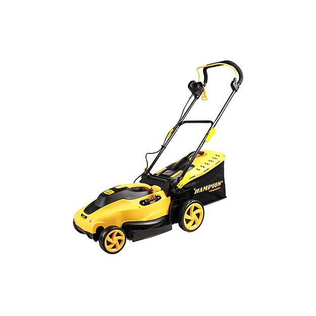 CHAMPION Газонокосилка эл. EM3815 { 1,6 кВт пласт+ткань травосб. 45л шир.380мм выс.20-70мм, 11,5кг } фото 1