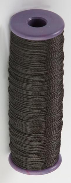 Нить полипропиленовая крученая черная 1500 Ден*1*2 (катушка 50г) фото 1