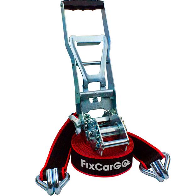 Ремень крепления груза 50 мм. 5 т. 12 м. с двойной зубчатой передачей и длинной ручкой 300 мм. «ПРЕМИУМ» фото 1