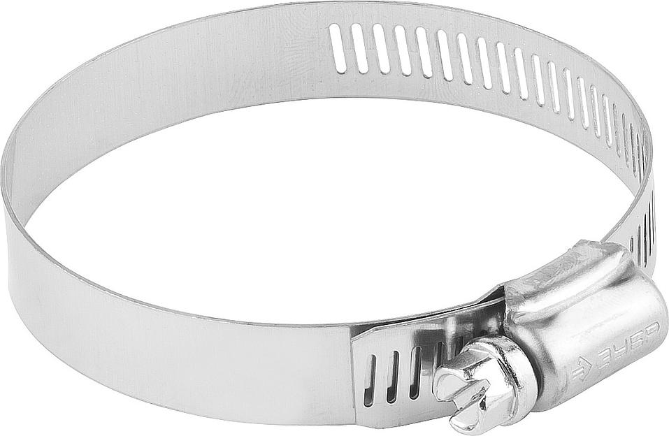 ЗУБР НХ-12П, 40 - 64 мм, просечная лента 12.7 мм, 4 шт, нержавеющий хомут, Профессионал (37815-040-64-4) фото 1