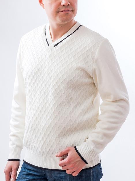 Джемпер мужской, молочный, 1956, опт фото 1