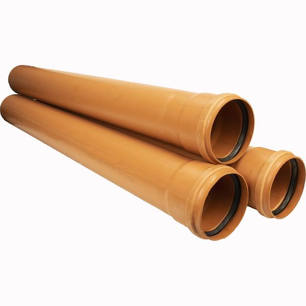 Труба рыжая ПВХ «МегаПласт» 160х4х2000 мм ОПТ фото 1