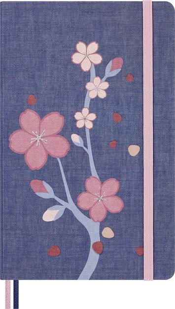 Блокнот Moleskine LIMITED EDITION SAKURA LESU08QP062 Large 130х210мм обложка текстиль 176стр. нелинованный синий 2025 фото 1