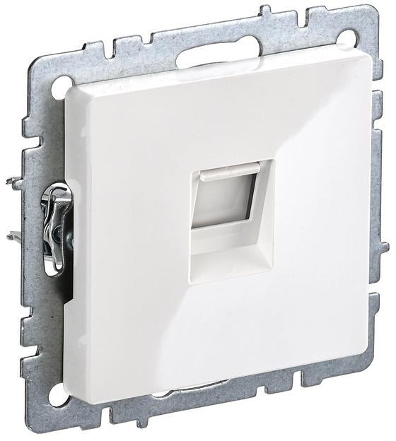 IEK BR-K10-2-K01 BRITE Роз. комп. RJ45 кат.6 РК11-БрБ бел. фото 1