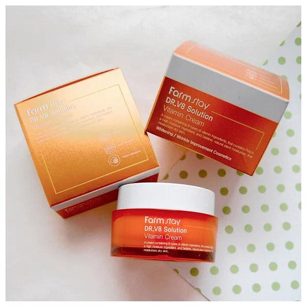  Крем для лица с витаминами FARM STAY Dr-V8 Solution Cream (Vitamin) ОПТ фото 3