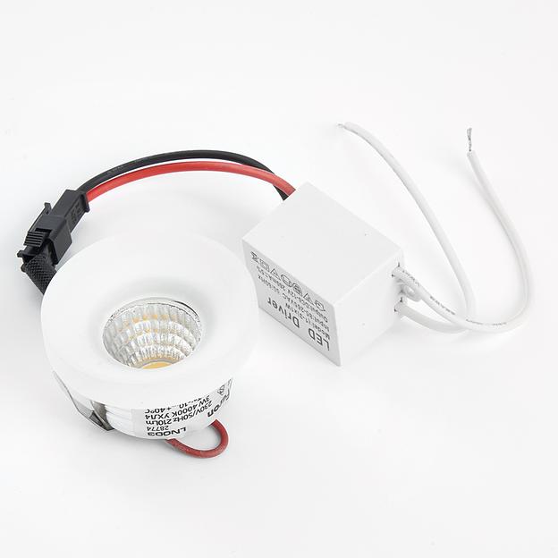 Светильник светодиодный ДВО-3w 4000K 210Лм прозрачный фото 2