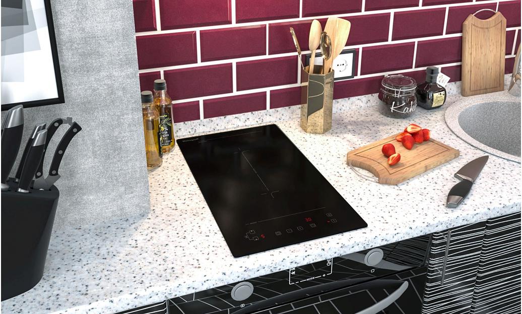 Индукционная варочная поверхность Weissgauff HI 32 BFZC черный фото 3