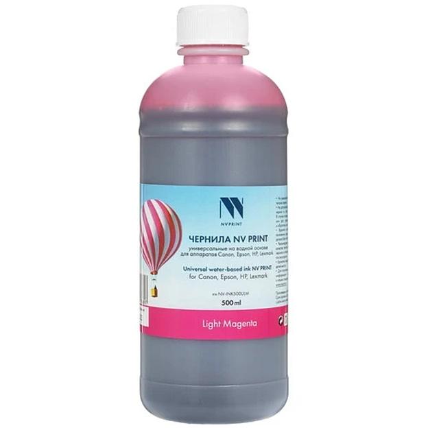 Чернила NV PRINT универсальные на водной основе NV-INK500ULM для аппаратов canon/Epson/НР/Lexmark (500 ml) Light Magenta совместимые фото 1