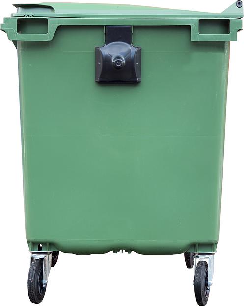 Мусорный контейнер 1100л. на колёсах  зелёный фото 2