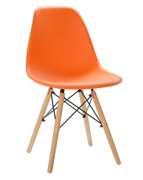 Стул в стиле Eames dsw оранжевый 1 шт ОПТ фото 1