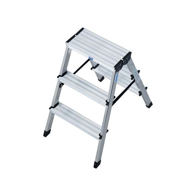 Двусторонняя стремянка Dopplo, 2×3 ступеней, РВ 2.43 м фото 3