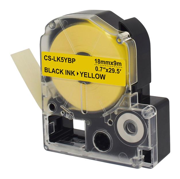 Картридж ленточный Cactus CS-LK5YBP черный для Epson LW400/LW700/LW600P/LW1000P/K400/Z700/Z900 фото 3