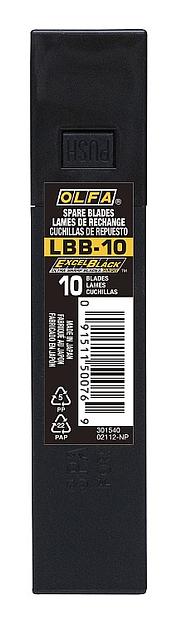 OLFA 18 мм, 10 шт, в платсиковом кейсе, черные сегментированные лезвия, EXCEL BLACK (OL-LBB-10) фото 2