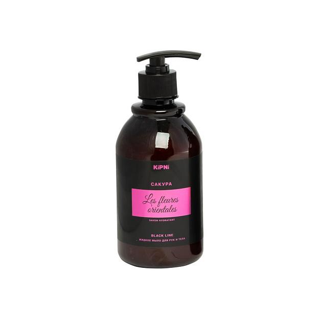 Мыло натуральное для рук и тела с дозатором KiPNi «Сакура» 380 мл, опт фото 1