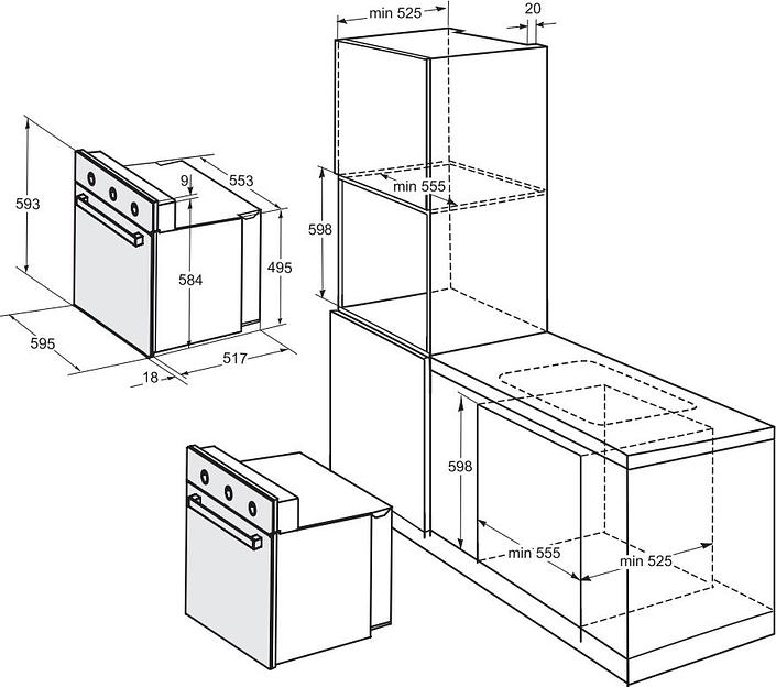 Духовой шкаф Электрический Darina BO 1700 At антрацит фото 2