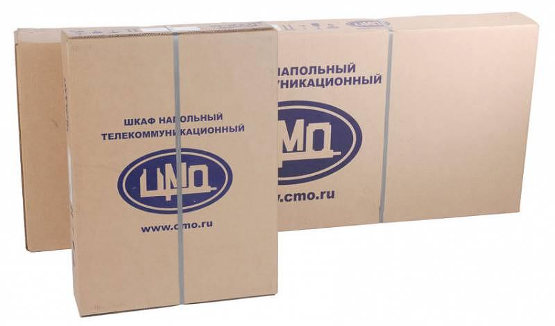 Шкаф коммутационный ЦМО (ШТК-М-18.6.6-1ААА) напольный 18U 600x600мм пер.дв.стекл задн.дв.стал.лист 2 бок.пан. направл.под закл.гайки 270кг серый 455мм 48.6кг 180град. 960мм фото 6