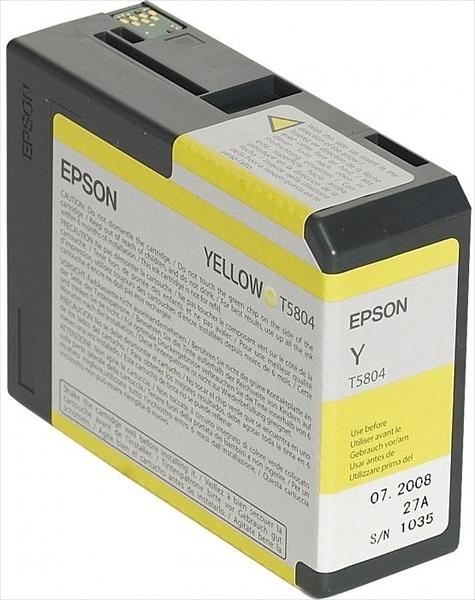 Картридж Epson Stylus Pro 3800 Ink Cartridge (80ml) Yellow (C13T580400) фото 1