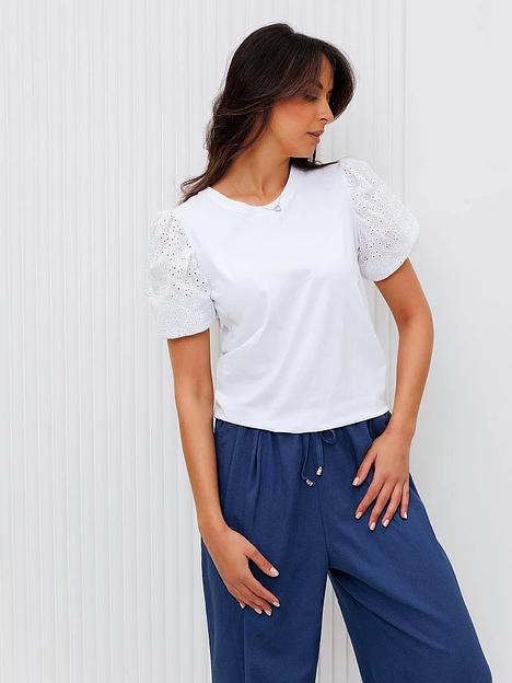 Футболка женская трикотажная белая, Опт фото 2