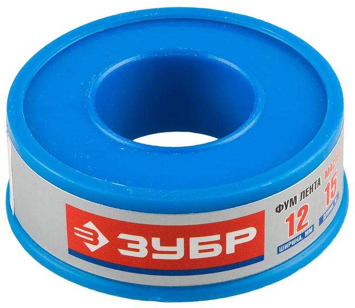 ЗУБР 0.1 мм х 12 мм х 15 м, 0.40 г/см3, ФУМ лента (12373-12-040) фото 1