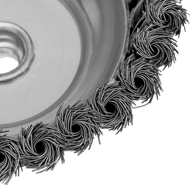 Щетка дисковая по мет. Matrix 74629 d=150мм d(посад.)=14мм (угловые шлифмашины) (упак.:1шт) фото 5