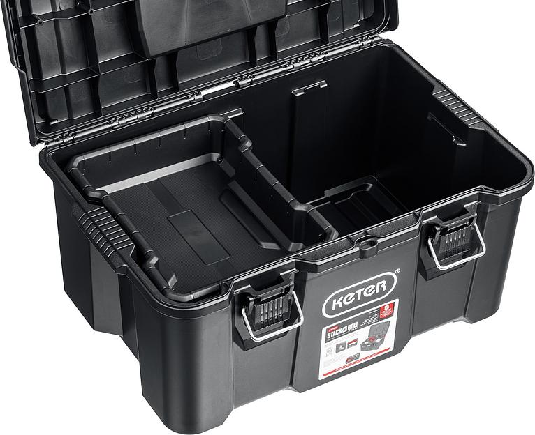 KETER STACKNROLL, 525 х 345 х 260 мм, (21″), пластиковый ящик с крышкой (38398) фото 4
