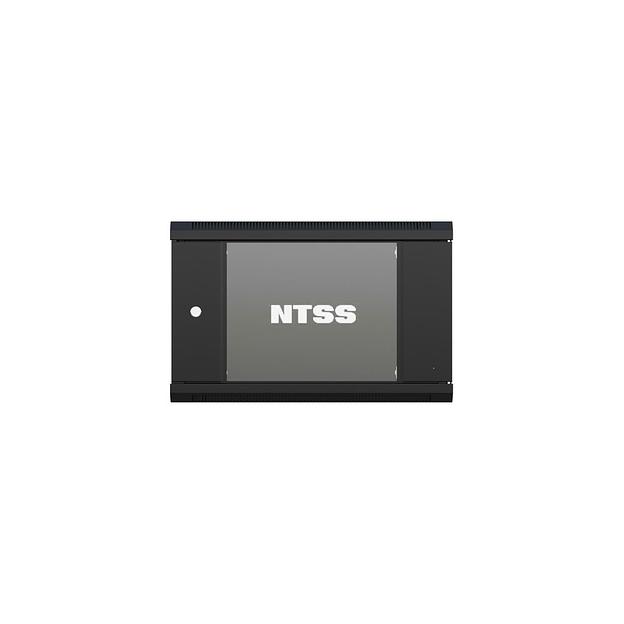 Шкаф коммутационный NTSS NTSS-W12U6060GS-BL NTSS-W12U6060GS-BL настенный, стеклянная передняя дверь, 12U, 570x635x600 мм фото 1