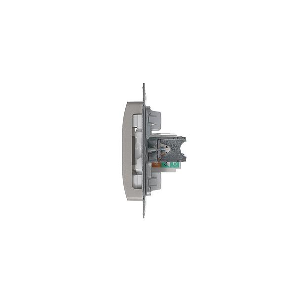 Systeme electric GSL001281K GLOSSA РОЗЕТКА компьютерная RJ45 кат.5E, механизм, ПЛАТИНА фото 6