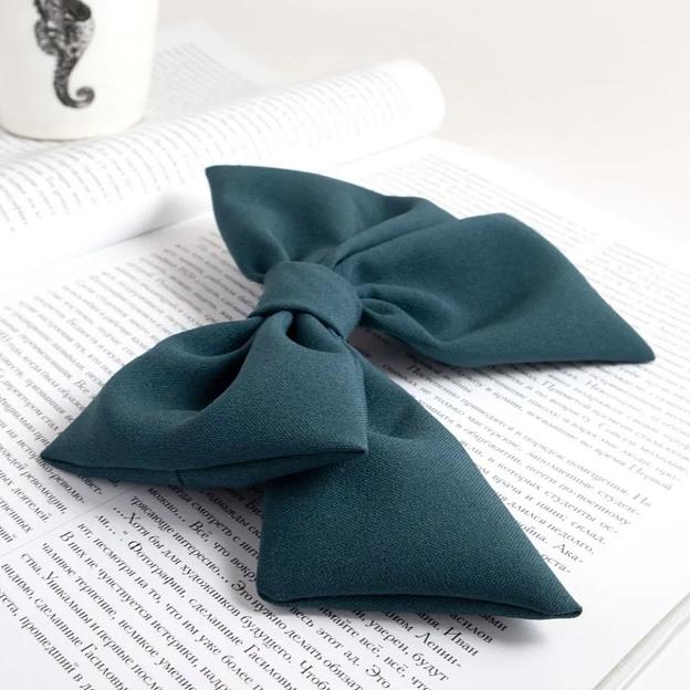 Заколка для волос Casanda Hey «Бантик» морская волна, опт фото 2